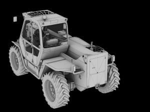 Green tractor 3D Model