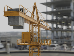Tower Crane game ready 3D Model