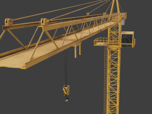 Tower Crane game ready 3D Model