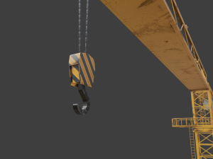 Tower Crane game ready 3D Model