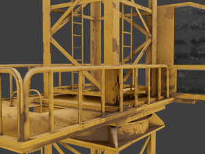 Tower Crane game ready 3D Model