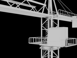 Tower Crane game ready 3D Model