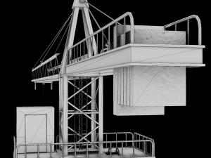 Tower Crane game ready 3D Model