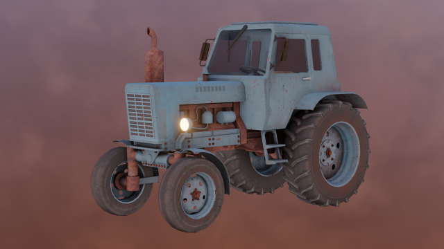 Tractor Game Ready 3Dモデル .c4d .max .obj .3ds .fbx .stl .blend 