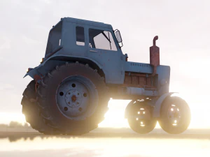 Tractor Game Ready 3D Model