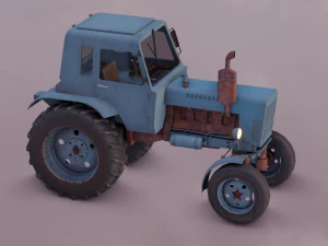 Tractor Game Ready 3D Model