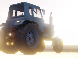 Tractor Game Ready 3D Model