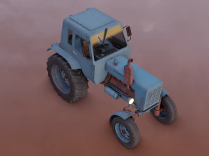 Tractor Game Ready 3D Model