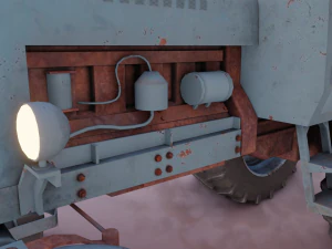 Tractor Game Ready 3D Model