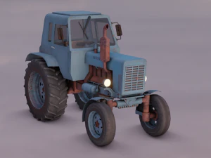 Tractor Game Ready 3D Model