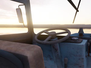 Tractor Game Ready 3D Model
