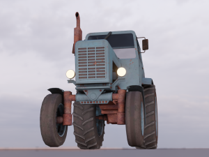 Tractor Game Ready 3Dモデル
