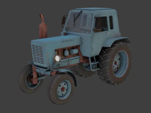Tractor Game Ready 3D Model