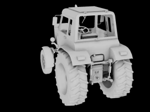 Tractor Game Ready 3D Model