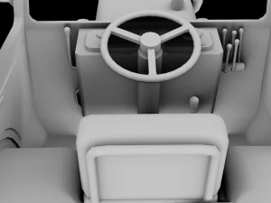 Tractor Game Ready 3D Model