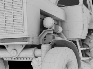 Tractor Game Ready 3D Model