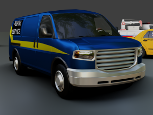 Civil Service Vehicle Pack Modèle 3D