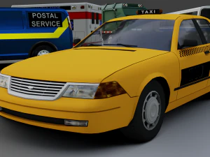 Civil Service Vehicle Pack 3D Model