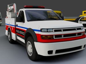 Civil Service Vehicle Pack Modèle 3D