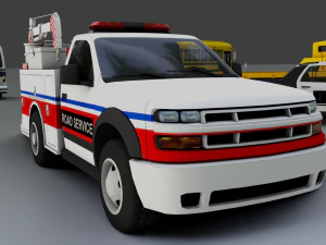 Civil Service Vehicle Pack 3D Model