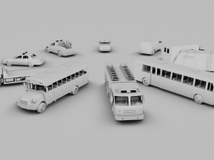 Civil Service Vehicle Pack Modèle 3D