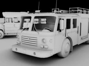 Civil Service Vehicle Pack 3D Model