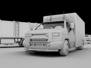 Civil Service Vehicle Pack 3D Model