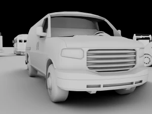 Civil Service Vehicle Pack 3D Model