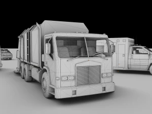 Civil Service Vehicle Pack 3D Model