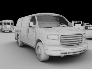 Civil Service Vehicle Pack 3D Model