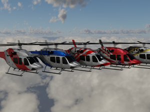 Bell 206 Jet Ranger 5 in 1 3D Model