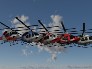 Bell 206 Jet Ranger 5 in 1 3D Модель