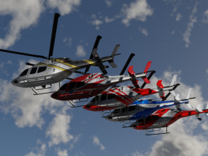 Bell 206 Jet Ranger 5 in 1 3D Модель