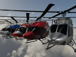 Bell 206 Jet Ranger 5 in 1 3D Модель
