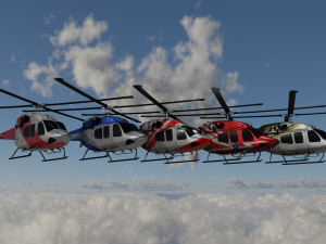 Bell 206 Jet Ranger 5 in 1 3D Модель