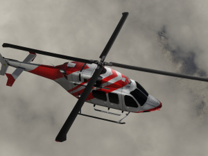 Bell 206 Jet Ranger -Red stripe TX Model 3D