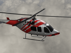 Bell 206 Jet Ranger -Red stripe TX Model 3D