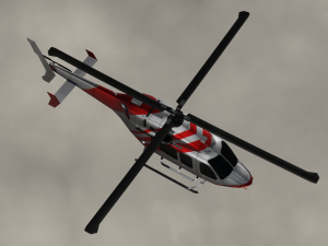 Bell 206 Jet Ranger -Red stripe TX Model 3D