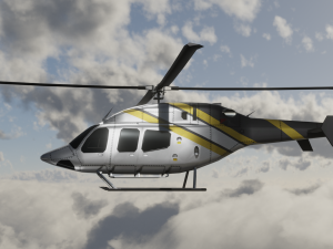 Bell 206 Jet Ranger -Black Knight TX 3D Model