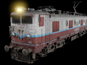 LOCOMOTIVA WAM-4 INDIAN RAILWAYS animada e equipada Modelo 3D