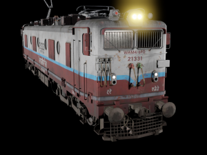 WAM-4 INDIAN RAILWAYS LOCOMOTIVE Animated and Rigged 3D मॉडल