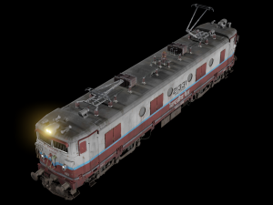 WAM-4 INDIAN RAILWAYS LOCOMOTIVE Animated and Rigged 3D मॉडल