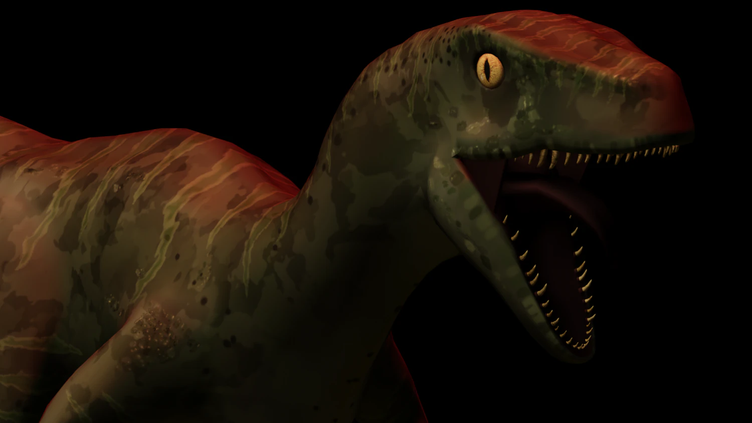 Raptor Dinosaur Animated 3D Model .c4d .max .obj .3ds .fbx .stl .blend 
