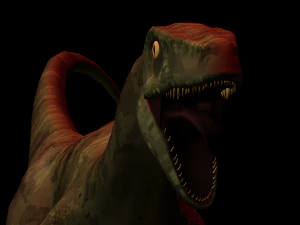 Raptor Dinosaur Animated 3D Model