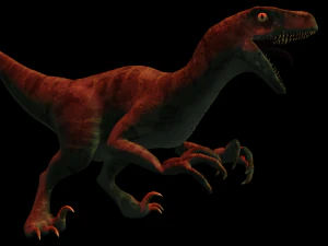 Raptor Dinosaur Animated 3D Model