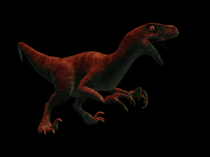 Raptor Dinosaur Animated 3D Model