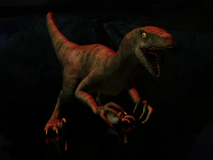 Raptor Dinosaur Animated 3D Model