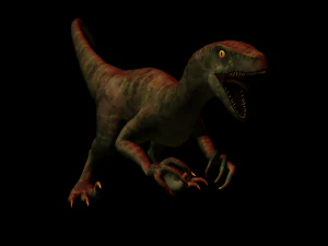 Raptor Dinosaur Animated 3D Model