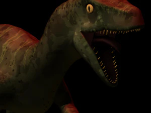 Raptor Dinosaur Animated 3D Model