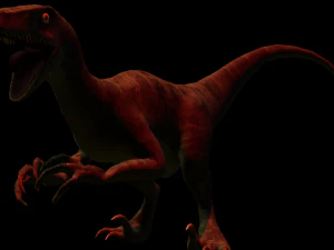 Raptor Dinosaur Animated 3D Model